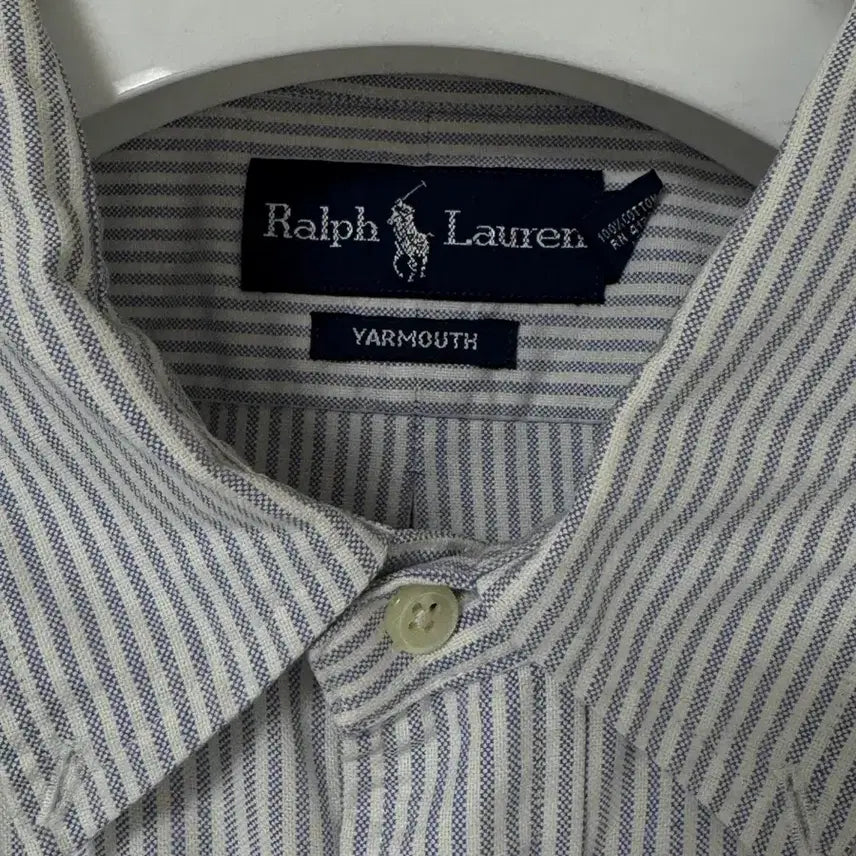 [BUNJANG] Polo Ralph Lauren Striped Shirt / free) 폴로 스트라이프 멀티로고 하늘색