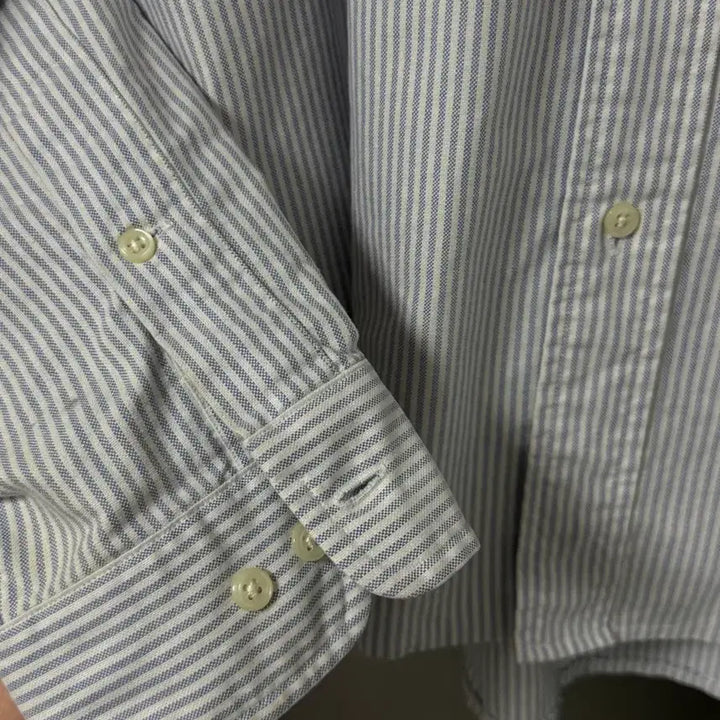 [BUNJANG] Polo Ralph Lauren Striped Shirt / free) 폴로 스트라이프 멀티로고 하늘색