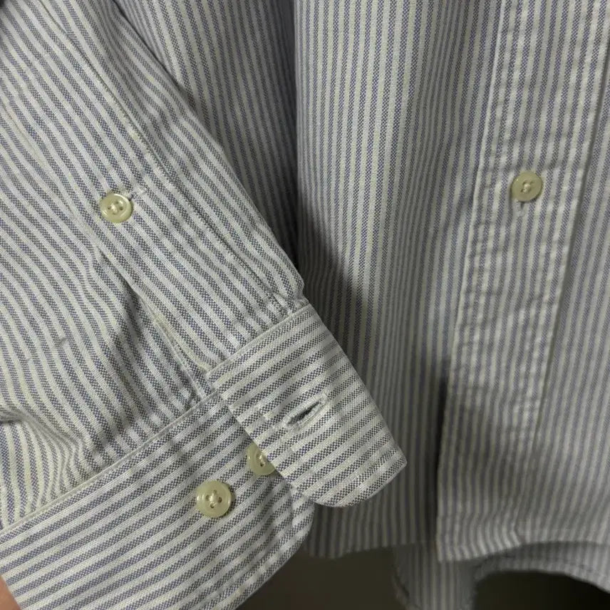 [BUNJANG] Polo Ralph Lauren Striped Shirt / free) 폴로 스트라이프 멀티로고 하늘색