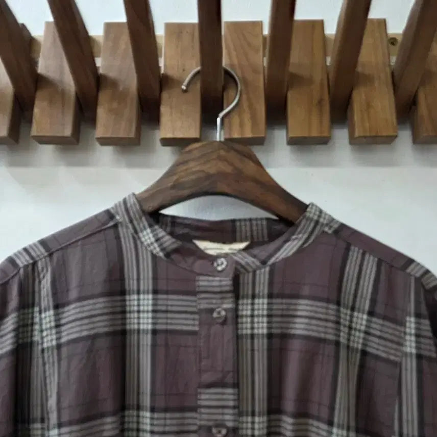[BUNJANG] Samansa Mos2 Checkered Cotton Long Dress / 사만사모스2 체크면원피스