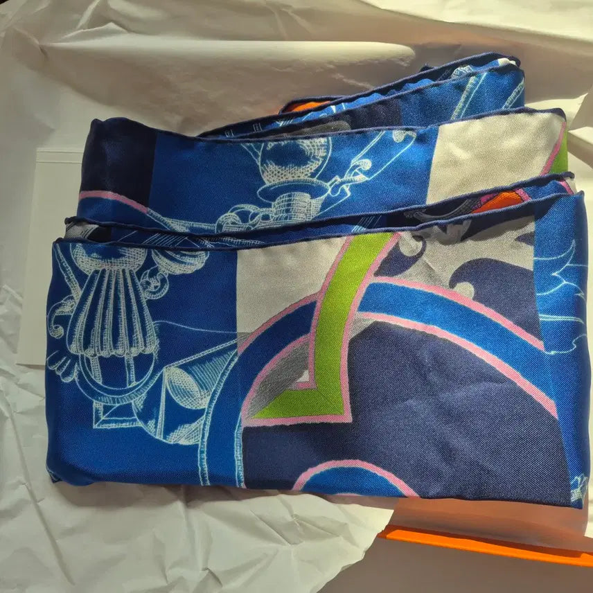 [BUNJANG] Hermes Twilly Roulettes Scarf Marine/Bleu Royal / 에르메스 트윌리 룰로뜨 스카프 마린/블루로얄