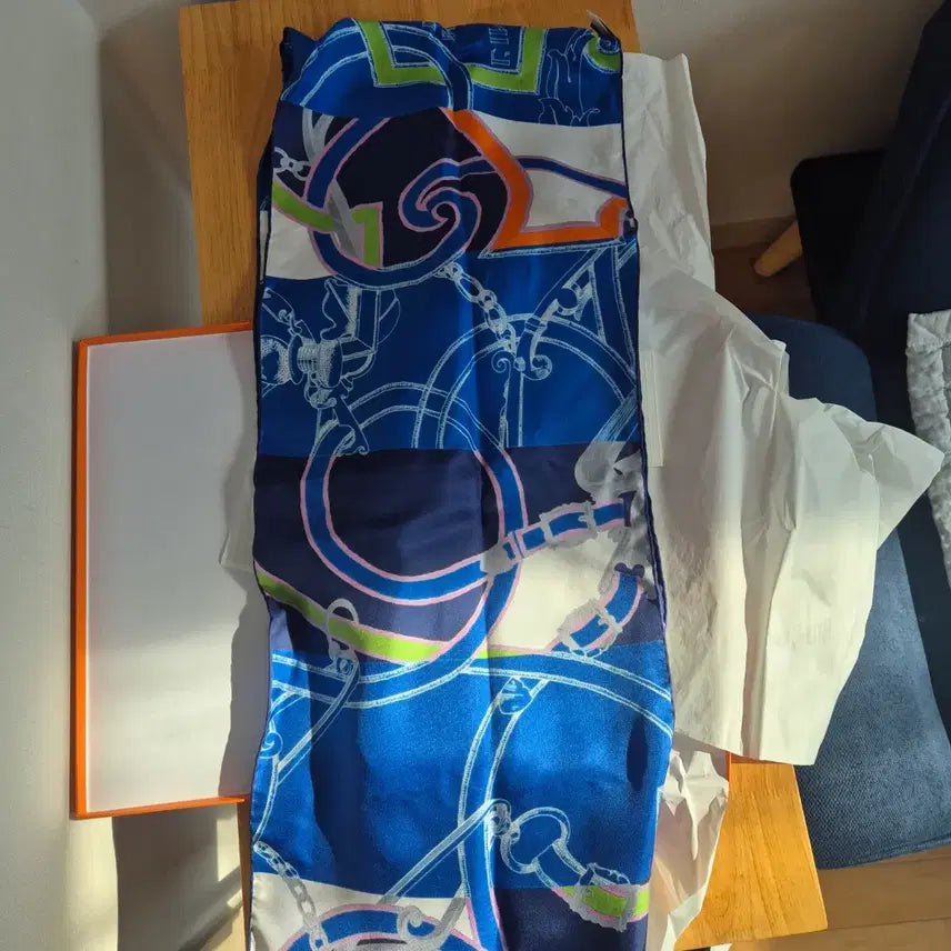 [BUNJANG] Hermes Twilly Roulettes Scarf Marine/Bleu Royal / 에르메스 트윌리 룰로뜨 스카프 마린/블루로얄