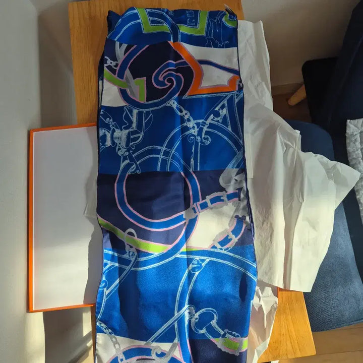 [BUNJANG] Hermes Twilly Roulettes Scarf Marine/Bleu Royal / 에르메스 트윌리 룰로뜨 스카프 마린/블루로얄