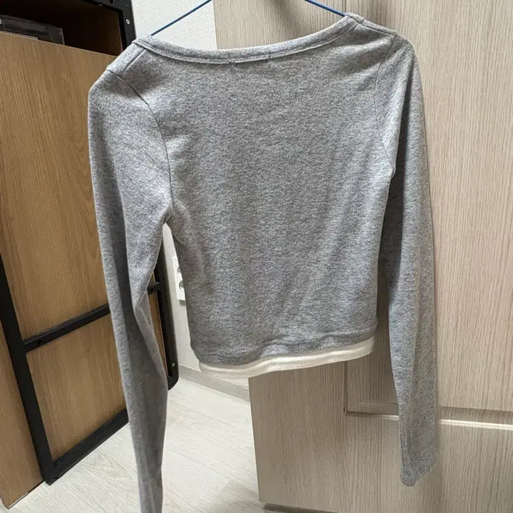 [BUNJANG] Layered Gray Long Sleeve T-shirt / 레이어드그레이티셔츠(피팅만)