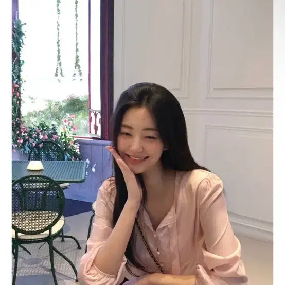 [BUNJANG] Jennio Mayvin Blouse Peach Pink / 제니오 메이빈 블라우스 피치핑크