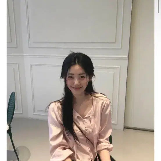 [BUNJANG] Jennio Mayvin Blouse Peach Pink / 제니오 메이빈 블라우스 피치핑크