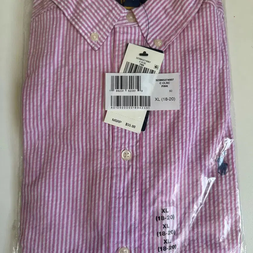 [SOLD OUT] 폴로 랄프로렌 보이즈 시어서커 반팔 셔츠 XL 미개봉 새상품