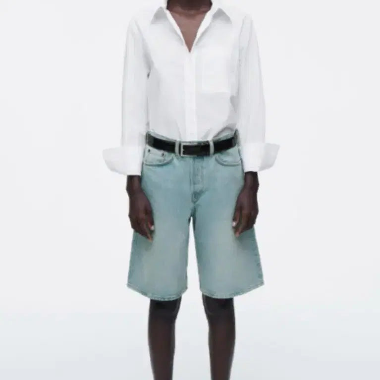 [BUNJANG] Cos Long Line Denim Shorts Light Blue / Cos 코스 반바지 롱라인 데님 쇼츠 라이트 블루 로열블루
