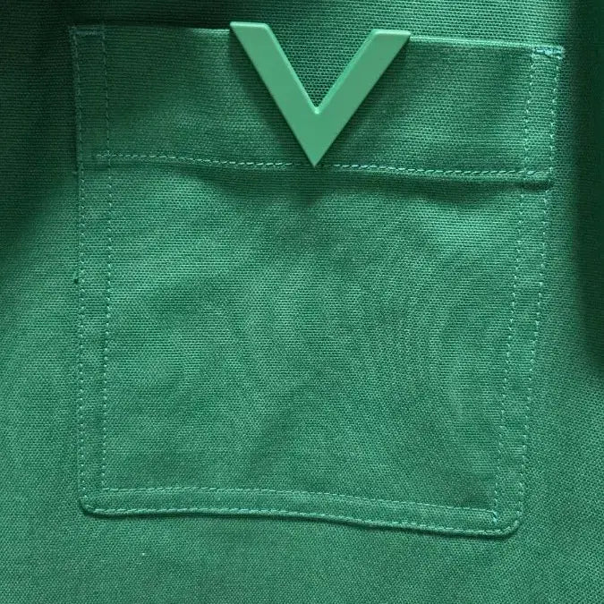 [BUNJANG] Valentino 24SS V Detail Canvas Shirt Jacket / 발렌티노 24SS V 디테일 캔버스 셔츠쟈켓 54(105~110)새제품