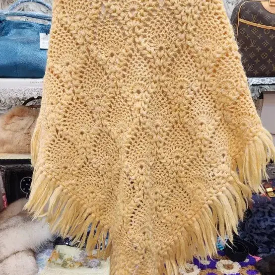 [BUNJANG] Knitted Shawl / 뜨개 니트 숄