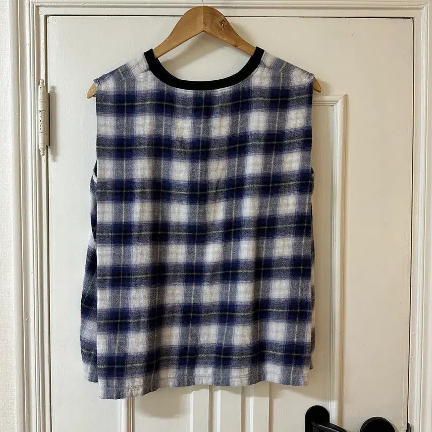 [BUNJANG] Stussy Checkered Cotton Sleeveless Top / 스투시 체크 코튼 슬리브리스