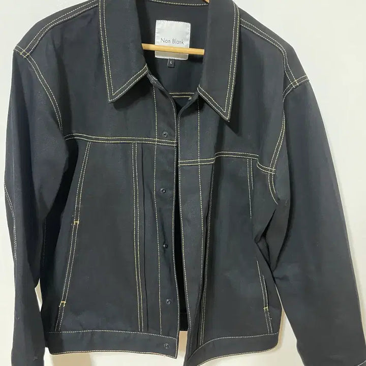 [BUNJANG] NUNBLANK Black Denim Trucker Jacket L / 넌블랭크 블랙 데님 트러커 자켓 L