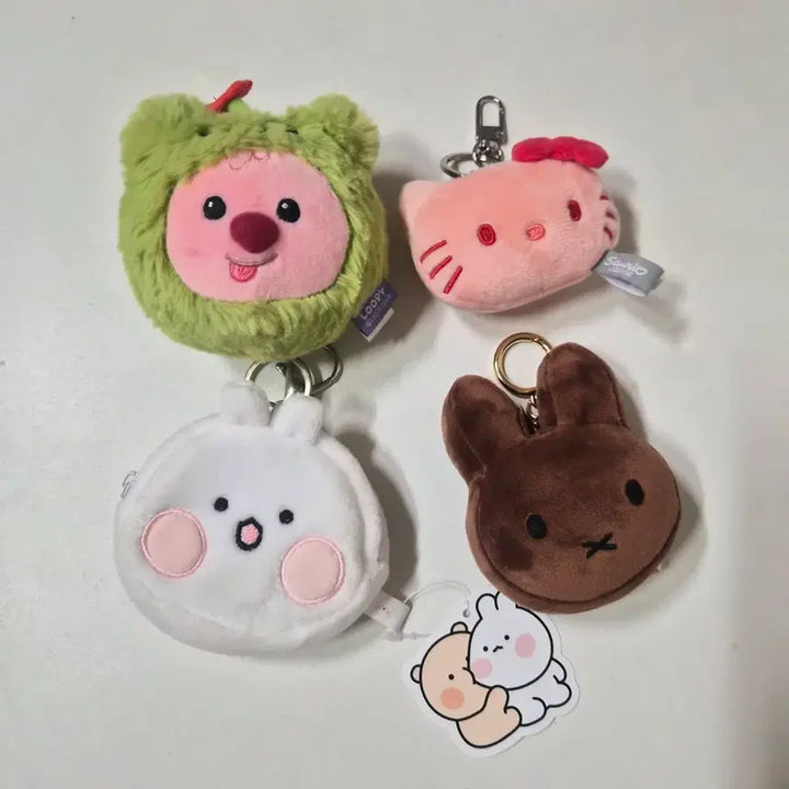 [BUNJANG] Zanmang Loopy, Kitty, Miffy, Rabbit Coin Purse Set / 잔망루피, 키티, 미피, 토끼파우치