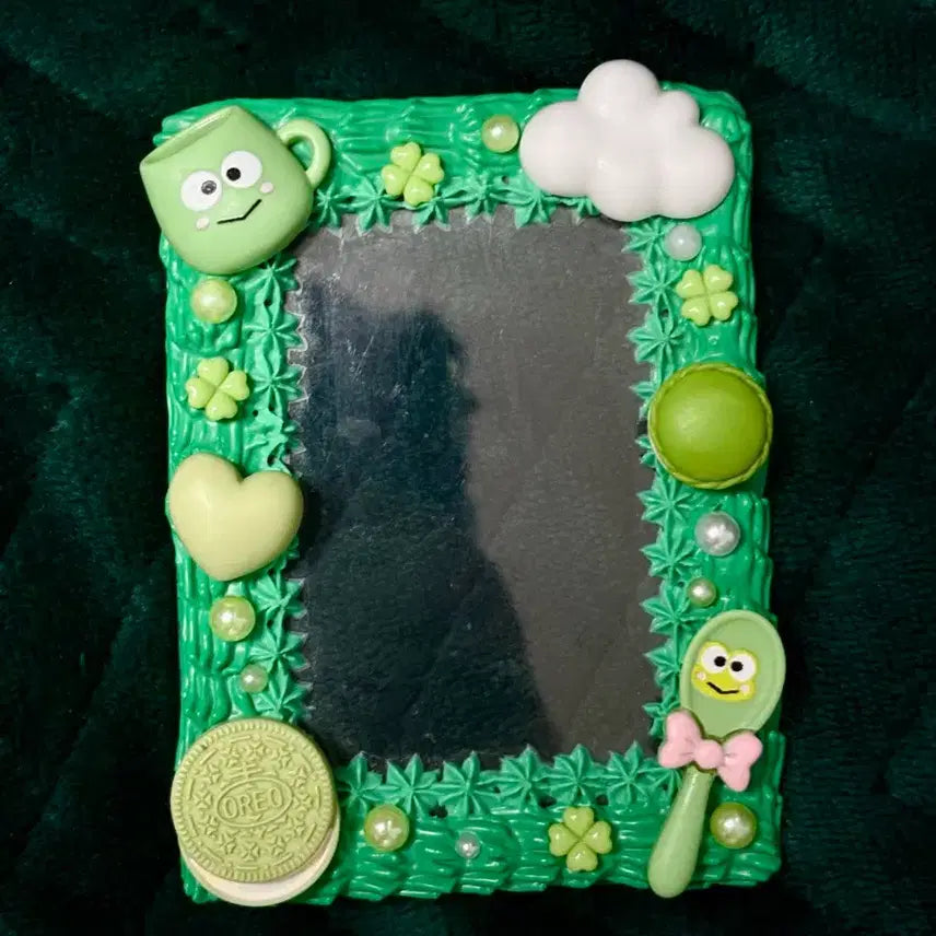 [BUNJANG] Keroppi Matcha Lucky Toploader Decoration / 케로피 말차 행운 탑로더 데코덴 탑꾸