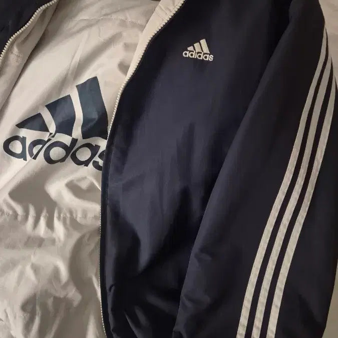 [BUNJANG] Adidas Old School Reversible Padded Jumper XL-XXL / 아디다스 올드스쿨 리버시블 패딩점퍼