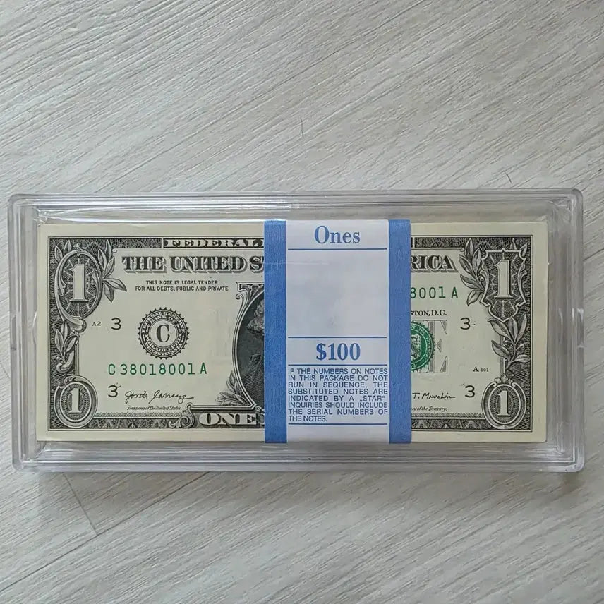 [BUNJANG] US 1 Dollar Bills (100-Count Bundle) / 미국 1달러 100장 다발 새상품