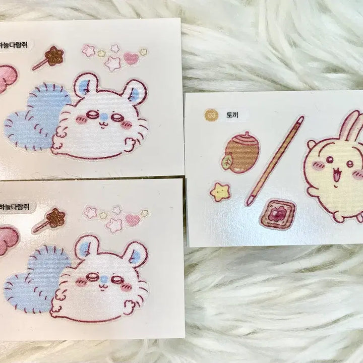 [BUNJANG] Olive Young Munjakgwi Chiikawa Bagel Chip Big Sticker Set / 올리브영 먼작귀 치이카와 베이글칩 빅 띠부실