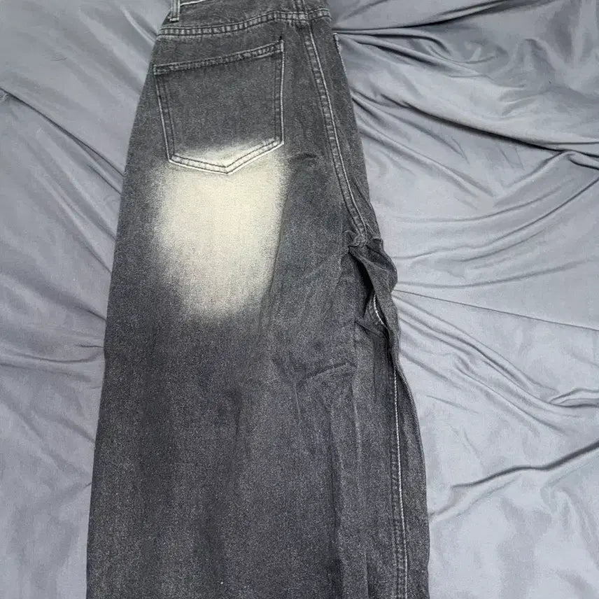[BUNJANG] Daysee 핀턱 Vintage Wash Wide Denim Pants (Short M) / 데이시 핀턱 빈티지 워싱 와이드 데님 팬츠 (숏M)