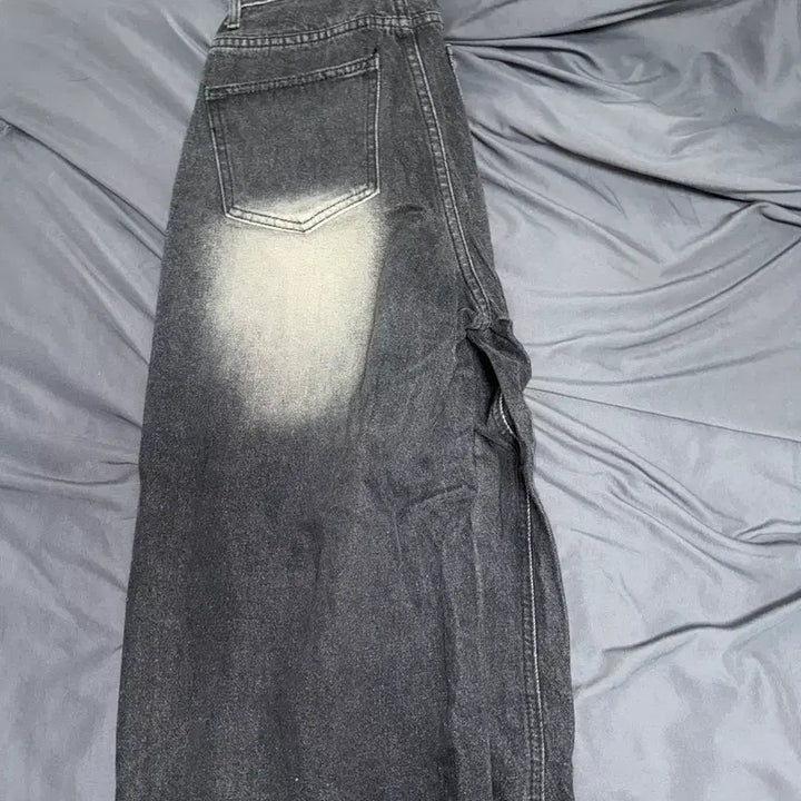 [BUNJANG] Daysee 핀턱 Vintage Wash Wide Denim Pants (Short M) / 데이시 핀턱 빈티지 워싱 와이드 데님 팬츠 (숏M)