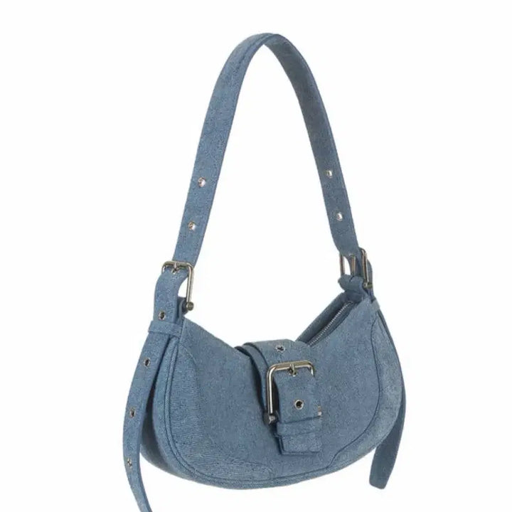 [BUNJANG] Osoi Denim Hobo Buckle Bag / 오소이 데님 호보 버클백 osoi hobo brocle