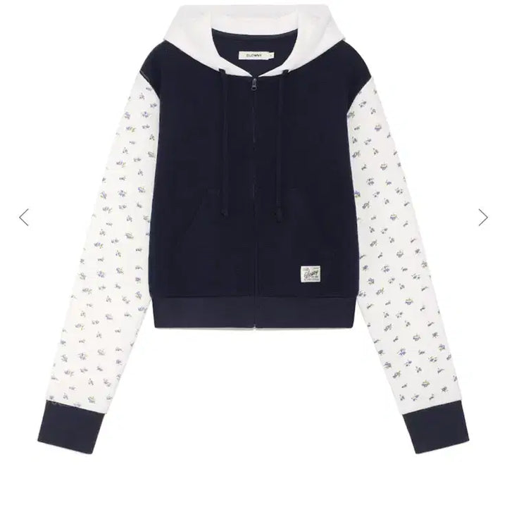 [SOLD OUT] 글로니 CONTRAST FLORAL WAFFLE HOODIE 플로럴집업