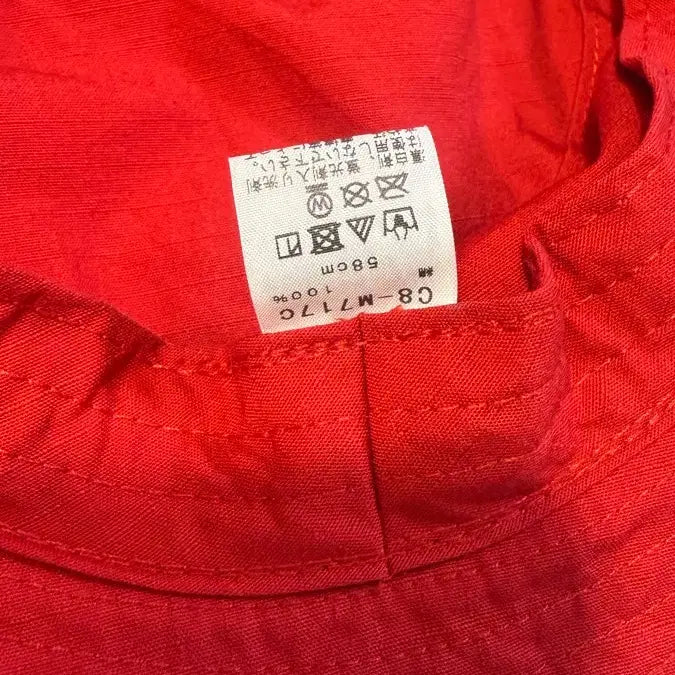 [BUNJANG] Champion Red Bucket Hat / 챔피온 버킷햇 빨간색 모자