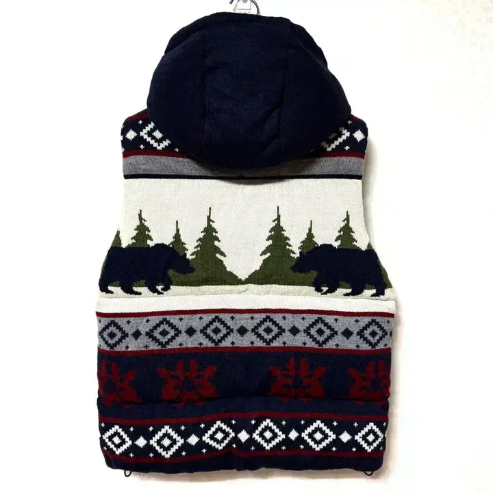 [SOLD OUT] [M,95]지프 노르딕 니트 조끼 패딩 자켓 덕다운