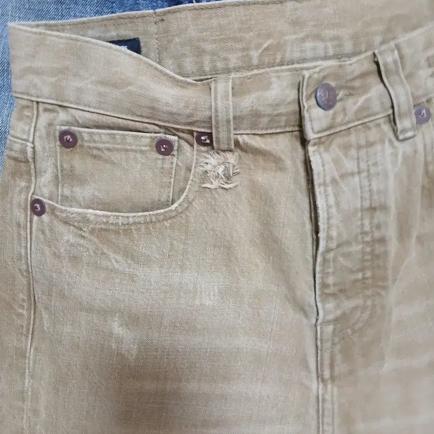 [BUNJANG] TRIMS Jeans Set (Blue/Beige) 25 / 새상품.청바지 2벌 세트 (블루/베이지)25