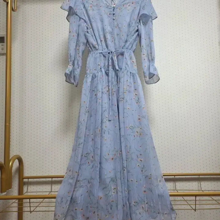 [BUNJANG] ENC Chiffon Long Dress (Size 55) / 이엔씨 쉬폰롱원피스55사이즈(새상품)