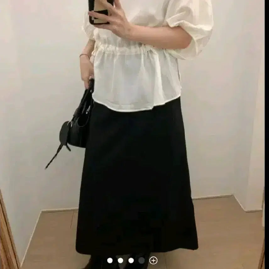 [BUNJANG] Striped Maxi Skirt with Back Banding / 스트라이프 맥시 뒷밴딩 롱 스커트