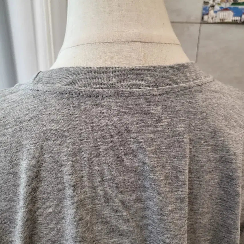 [BUNJANG] Printed Oversized T-shirt Gray / 프린팅 박시 티셔츠 그레이
