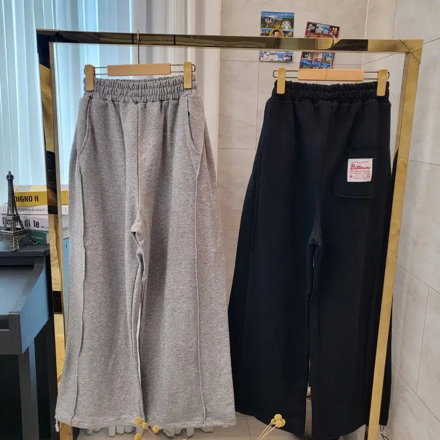 [BUNJANG] Wide Training Pants Gray/Black / 와이드 트레이닝 팬츠 회색/블랙