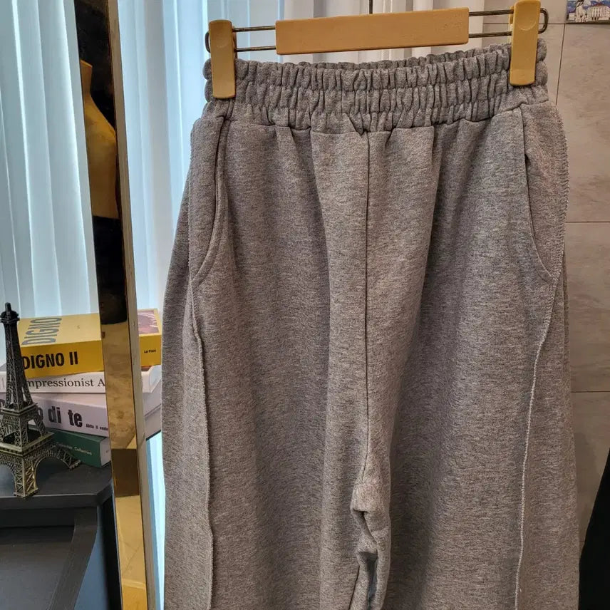 [BUNJANG] Wide Training Pants Gray/Black / 와이드 트레이닝 팬츠 회색/블랙