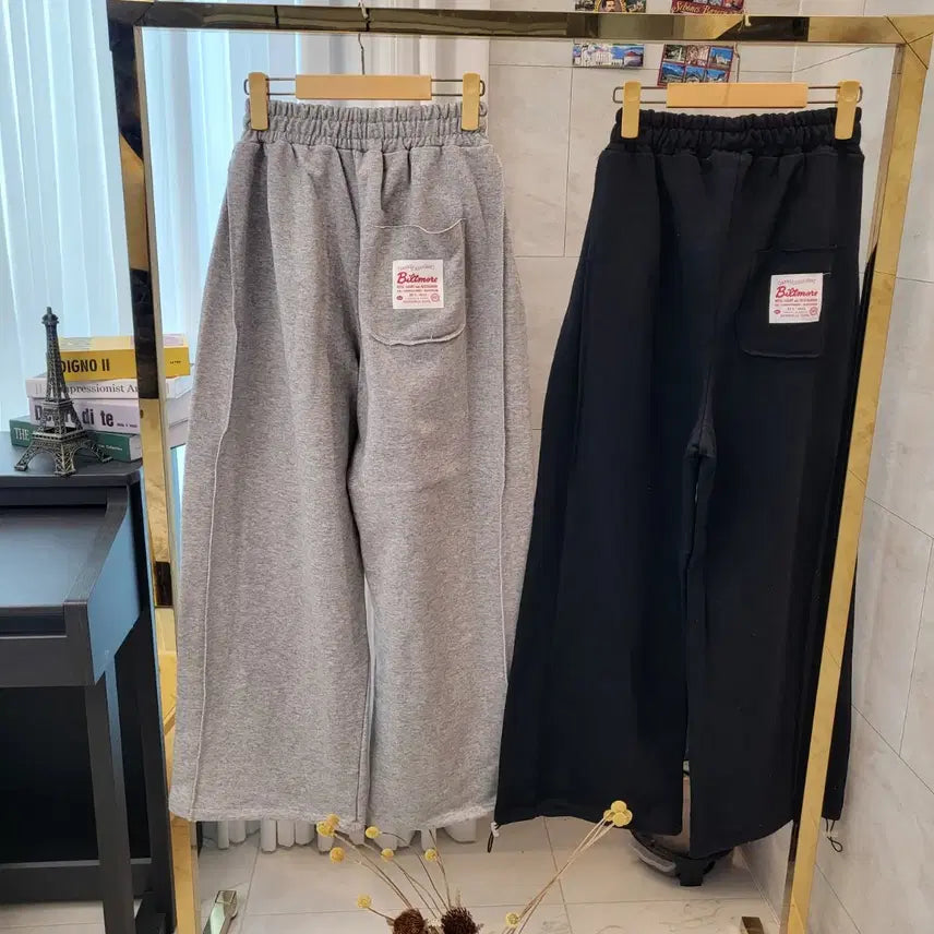 [BUNJANG] Wide Training Pants Gray/Black / 와이드 트레이닝 팬츠 회색/블랙