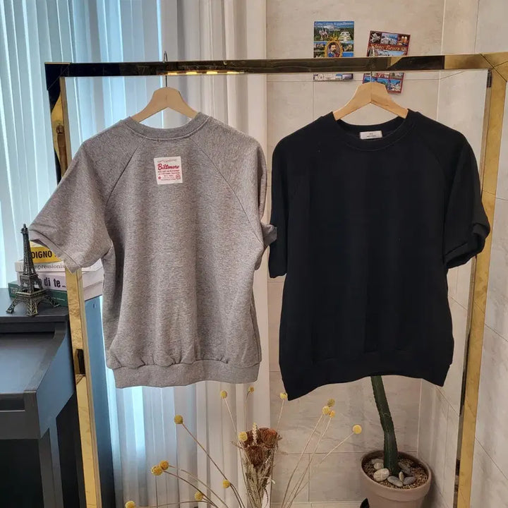[BUNJANG] Biltmore Short Sleeve Sweatshirt / Biltmore 반팔 맨투맨 티셔츠 회색/검정