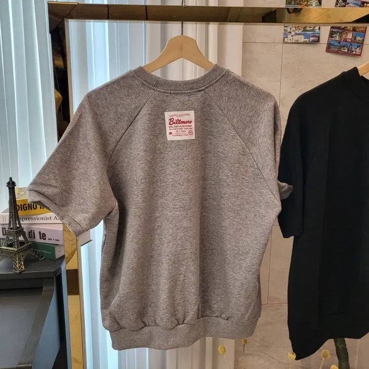 [BUNJANG] Biltmore Short Sleeve Sweatshirt / Biltmore 반팔 맨투맨 티셔츠 회색/검정