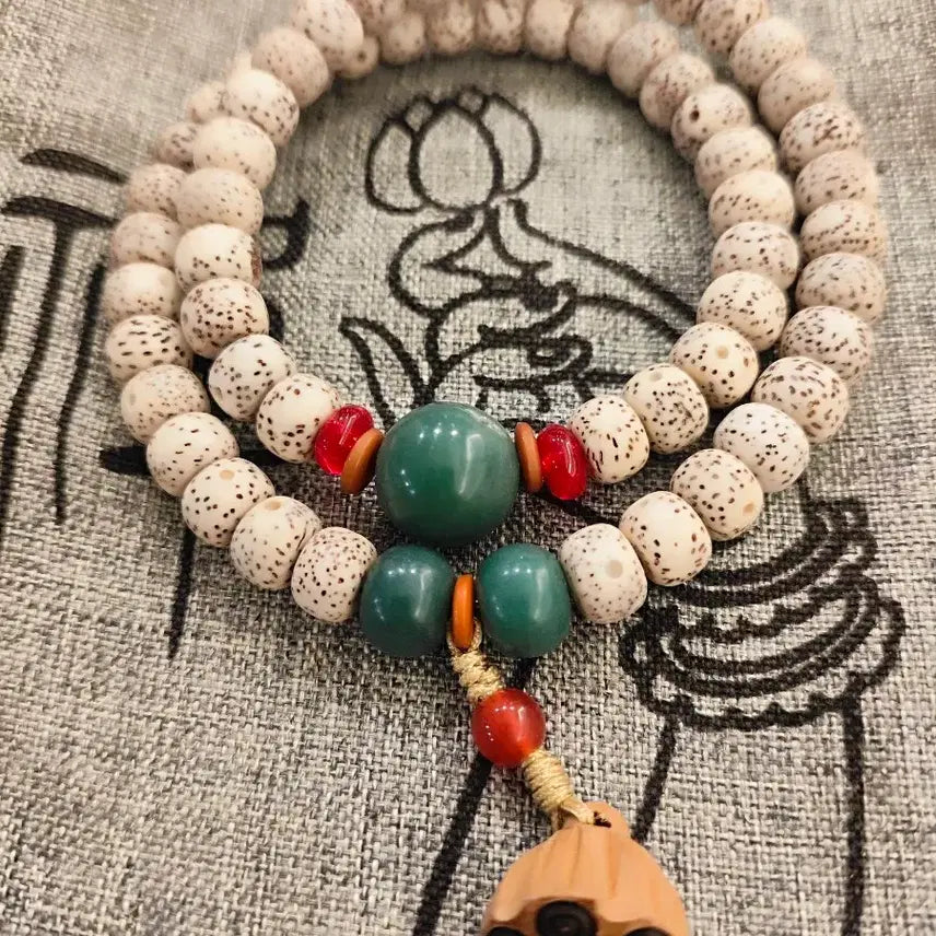 [BUNJANG] Bodhi Seed and Root Prayer Beads Bracelet (8mm) / 성월 보리수 보리근 염주 팔찌 8mm60주