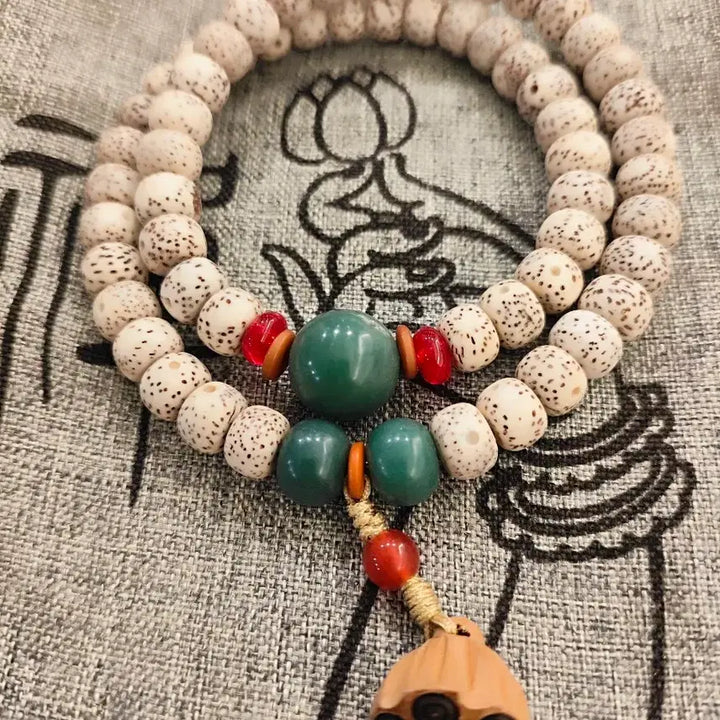 [BUNJANG] Bodhi Seed and Root Prayer Beads Bracelet (8mm) / 성월 보리수 보리근 염주 팔찌 8mm60주
