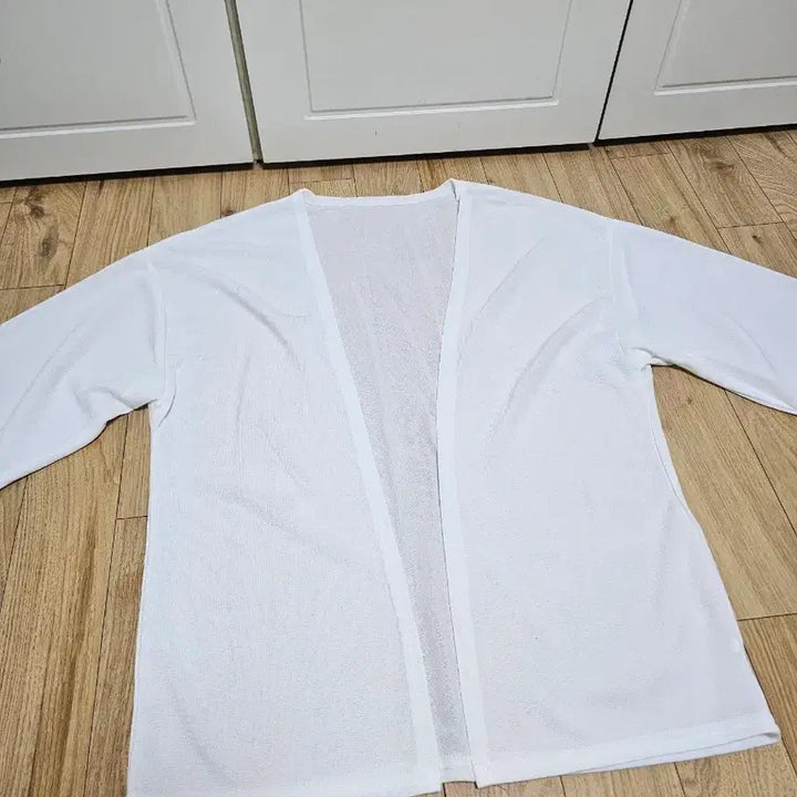 [BUNJANG] White Long Cardigan (Size 66-77) / 화이트 롱 가디건 66-마른77