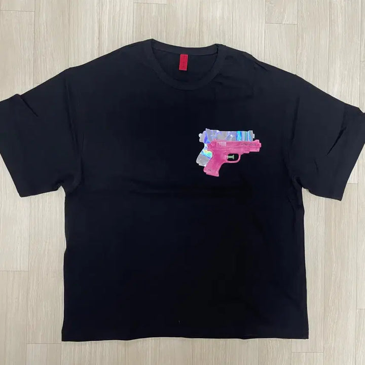 [BUNJANG] Attentionlow Oversized Fit Black T-Shirt XL / 어텐션로우 가슴프린팅 반팔 블랙 1 (오버핏XL) 새상품