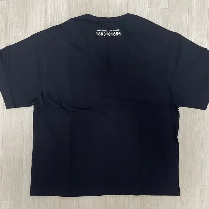 [BUNJANG] Attentionlow Oversized Fit Black T-Shirt XL / 어텐션로우 가슴프린팅 반팔 블랙 1 (오버핏XL) 새상품