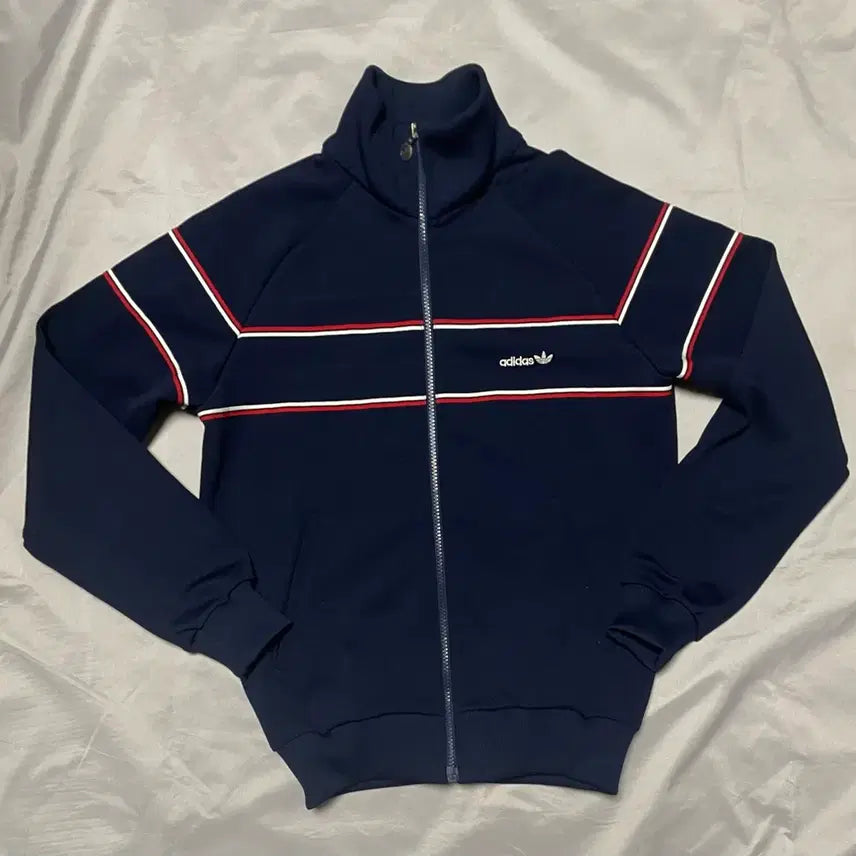 [BUNJANG] Adidas Navy Track Top Jersey (West Germany Descente) / 70s 아디다스 네이비 트랙탑 져지 서독 데상트 s