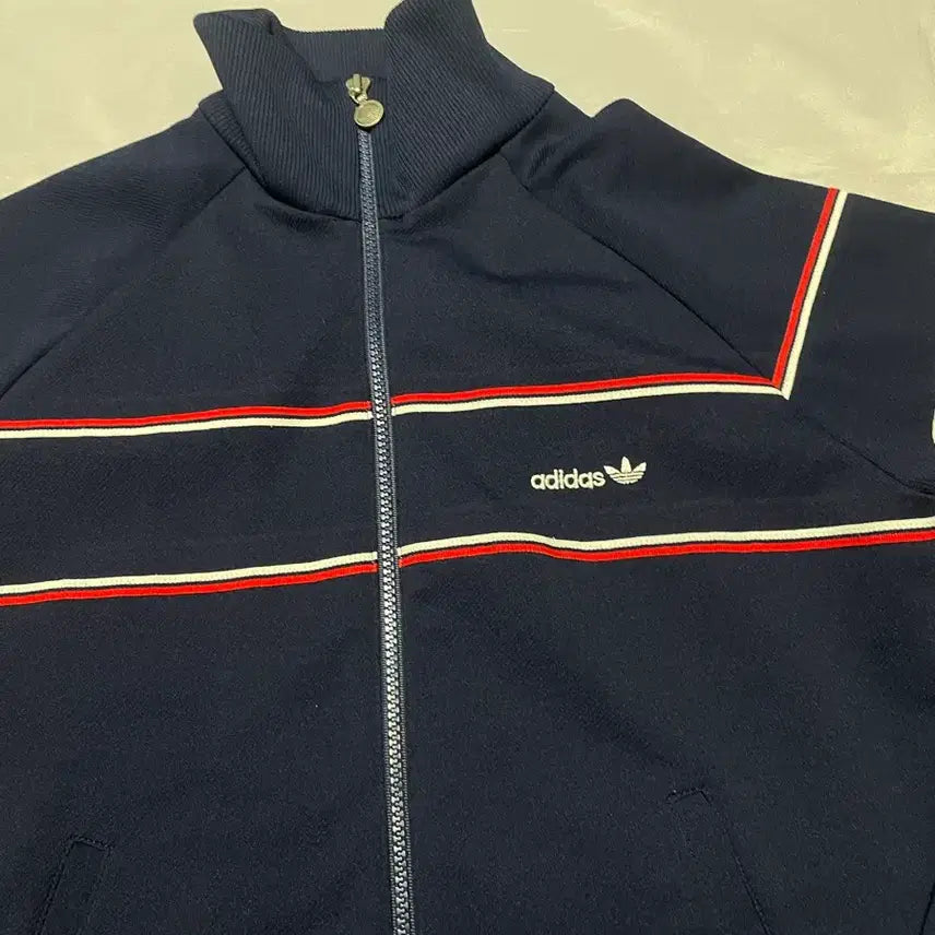 [BUNJANG] Adidas Navy Track Top Jersey (West Germany Descente) / 70s 아디다스 네이비 트랙탑 져지 서독 데상트 s
