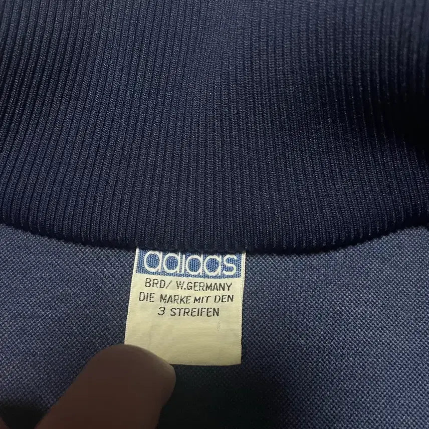 [BUNJANG] Adidas Navy Track Top Jersey (West Germany Descente) / 70s 아디다스 네이비 트랙탑 져지 서독 데상트 s