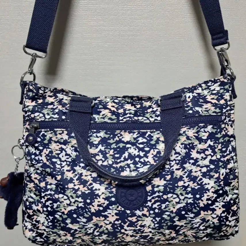 [BUNJANG] Kipling Flower Pattern Crossbody Tote Diaper Bag / 키플링 플라워 패턴 크로스백 토트백 기저귀가방