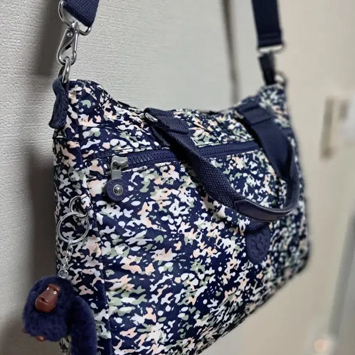 [BUNJANG] Kipling Flower Pattern Crossbody Tote Diaper Bag / 키플링 플라워 패턴 크로스백 토트백 기저귀가방