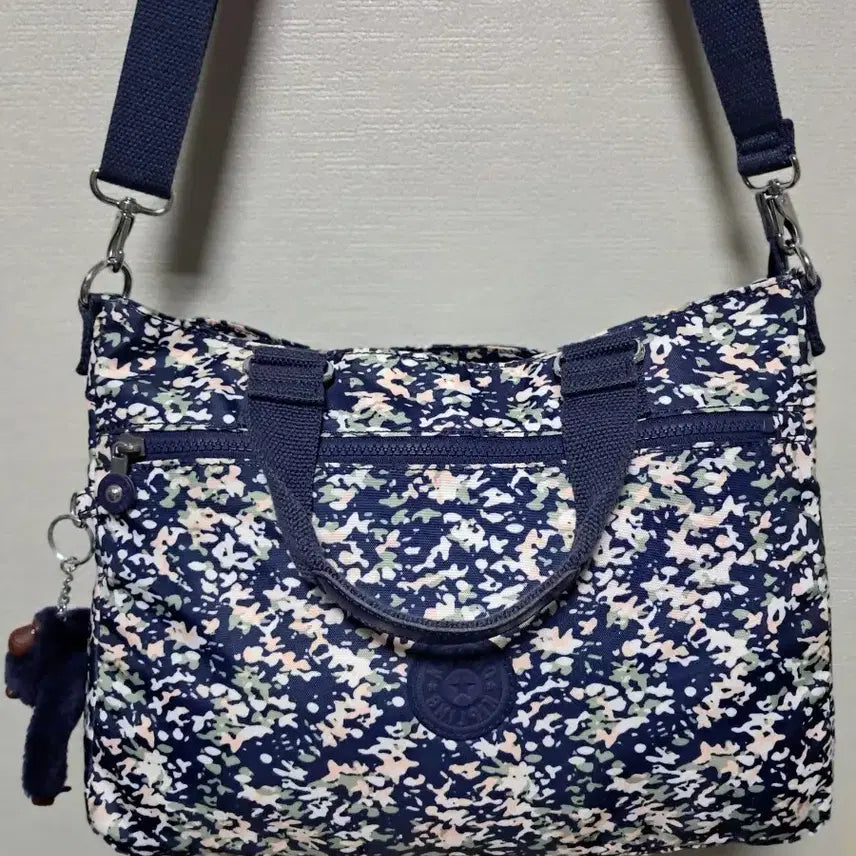 [BUNJANG] Kipling Flower Pattern Crossbody Tote Diaper Bag / 키플링 플라워 패턴 크로스백 토트백 기저귀가방