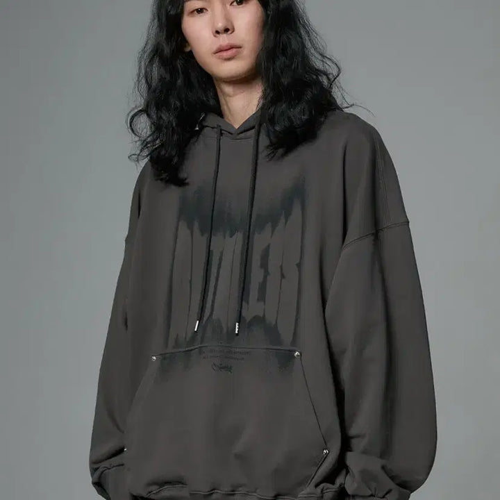 [BUNJANG] Kramp Spread Hood Moca Grey L Hoodie / 크럼프 스프레드 후드 모카 그레이 L