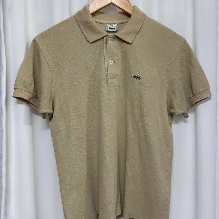 [BUNJANG] Lacoste Beige Short Sleeve Polo Shirt / 라코스테 베이지 반팔 카라티