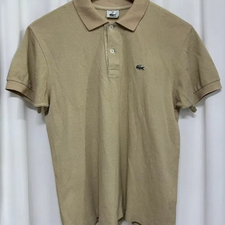 [BUNJANG] Lacoste Beige Short Sleeve Polo Shirt / 라코스테 베이지 반팔 카라티